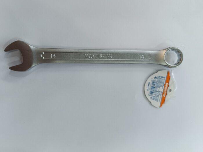 حک سایز ۱۴ و CHROME VANADIUM روی بدنه آچار وادفو مدل WSA1114